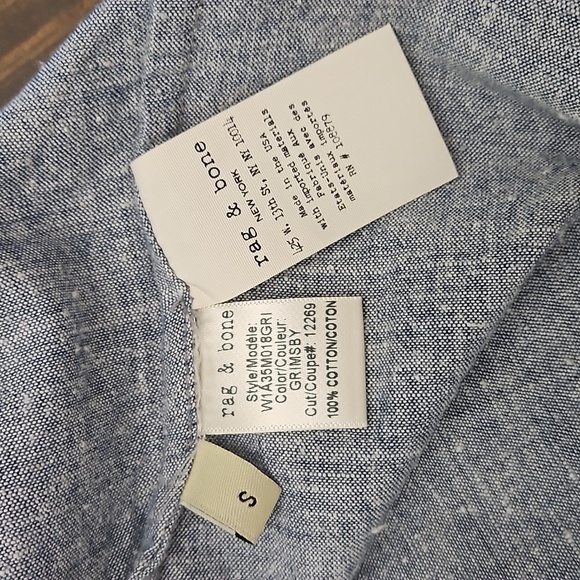 Rag & Bone Cotton Tank With Zipper Size Small - Picture 6 of 9